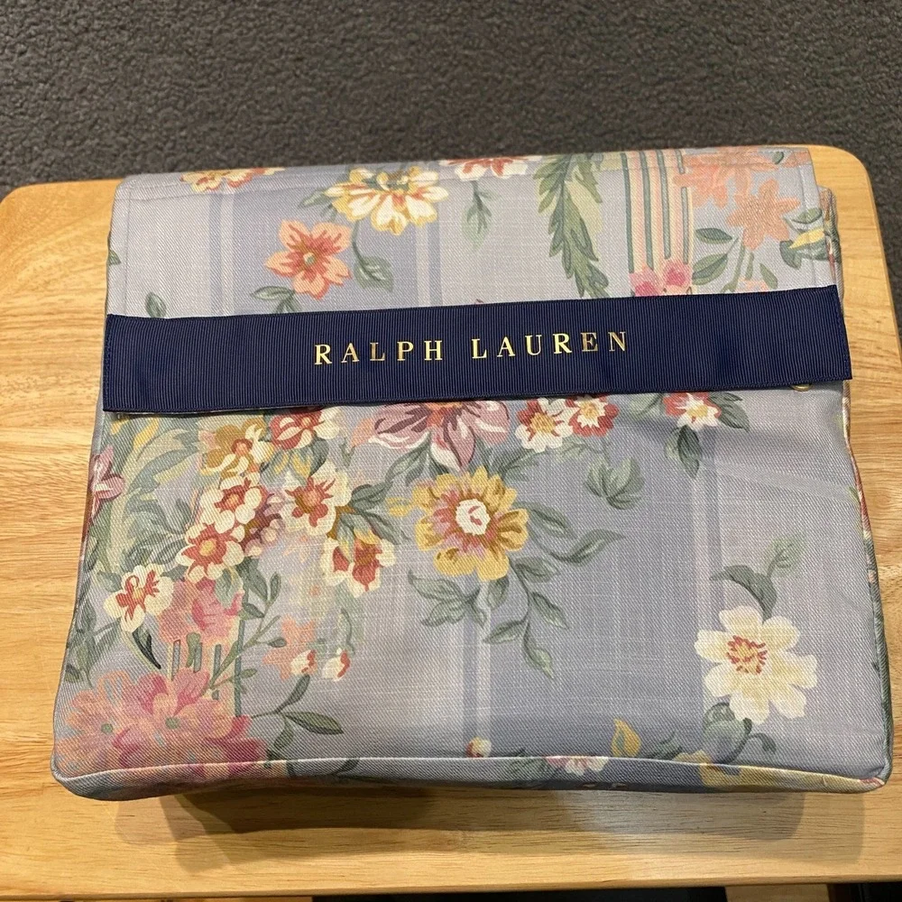 $500 Ralph Lauren Adalia Duvet Cover King Size Floral Blue Multi (NO SHAMS) NEW